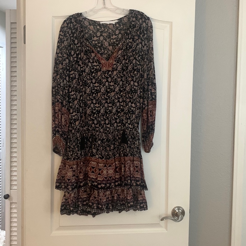 Black long sleeve mini dress